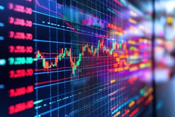 Global financial market data with fast-changing stock price movements