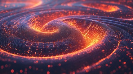 Abstract Glowing Swirling Particle Background Texture