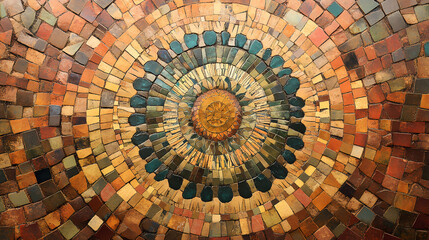 Vibrant Mosaic Collage with Sunlight