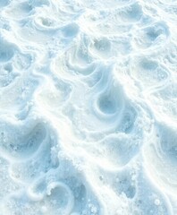 Obraz premium Wavy ocean foam with delicate swirls of white and cream, foam, underwater, ocean