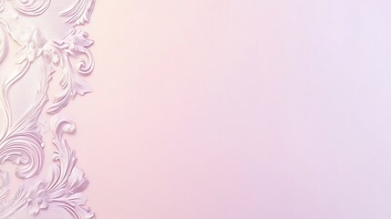 Fototapeta premium Pink ornate wall, blank space