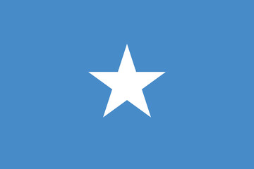Somalia flag official colors and proportion digital vector illustration.