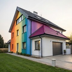 Gradient Material House