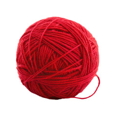 ball of yarn isolated on transparent white background, clipping path