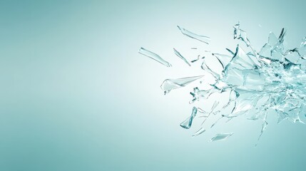 Broken glass wallpaper, shattered fragments and textured surface design