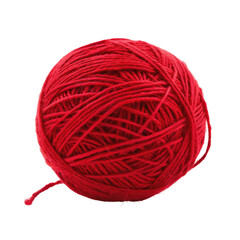 ball of yarn isolated on transparent white background, clipping path