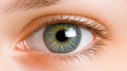 Obraz premium Striking closeup, exploring the intricate details and beauty of the human eye closeup