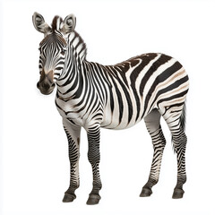Fototapeta premium Zebra Isolated on White Background 