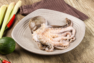 Raw fresh octopus for cooking