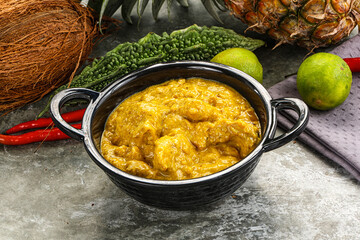 Inchian cuisine - chicken cashew curry