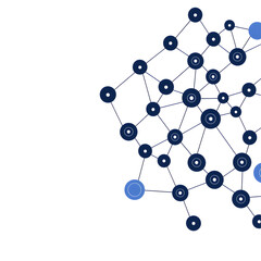 Abstract Network Connection with Circular Nodes and Lines