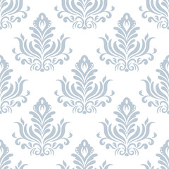 Hand draw Victorian Damask Luxury Decorative Fabric Pattern.