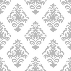 Hand drawing illustration Intricate vintage damask wallpaper with floral pattern design for fabric, printed, background.