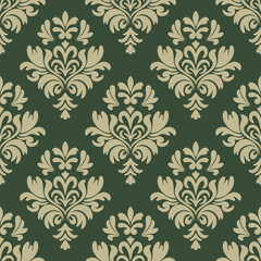 Fototapeta premium Hand draw Victorian Damask Luxury Decorative Fabric Pattern.