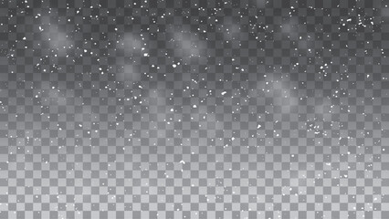 Snow storm effect, blurred, cold wind with snow.