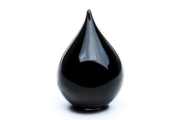 Blobs of black oil drop on white background with light and shadow. Copy space for text. Fuel oil. Price of energy oil in global business.
Crude oil spill. puddle spill.