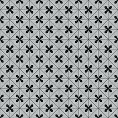 Geometric Black and Gray Seamless Pattern