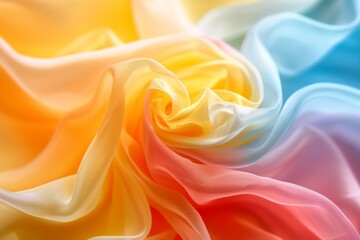 Obraz premium Colourful background created from flowing soft cloth material