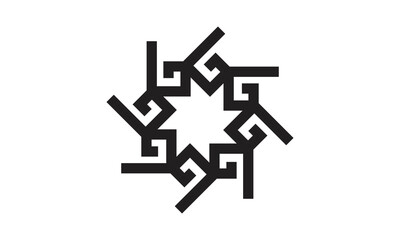 Logo designs created with abstract lines