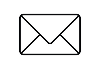 Email Envelope Icon with Notification Badge for Digital Communication illustration