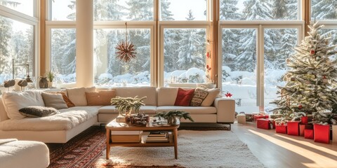 Cozy Winter Living Room Christmas Decor