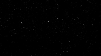 Chaotic white bokeh on a black background, light spots texture, abstraction, falling snow. 