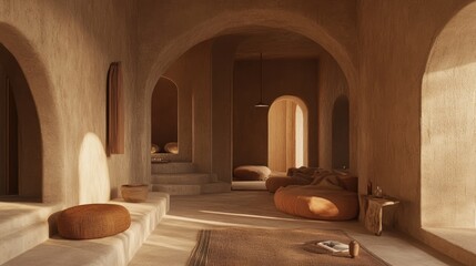 Serene and stylish villa living room with a refined aesthetic, comfortable seating, and curated home dcor.