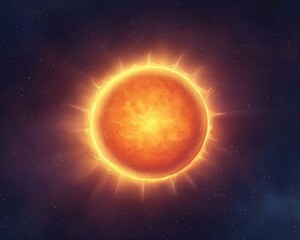 Obraz premium Glorious Radiance of the Sun in Deep Space
