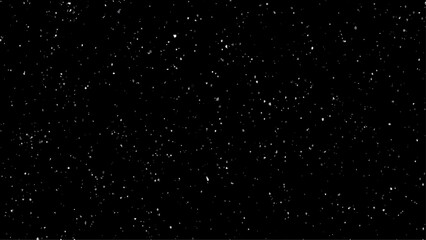 Falling blurred snow on a black background for use in a graphics editor as a layer for any image in the screen mode, blizzard texture,