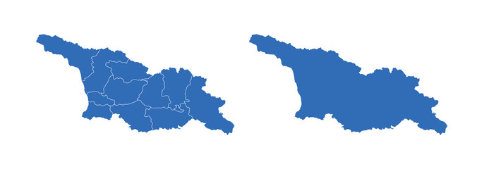 Georgia Map vector icon. Minimalistic Colorful Map of Georgia.