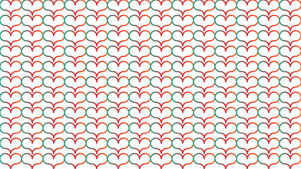  Heart seamless pattern background Flat vector illustration