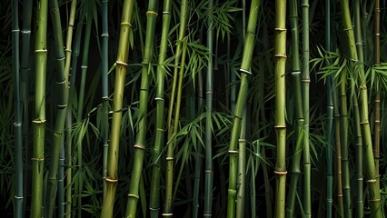Fototapeta premium Bamboo leaf background Generative AI