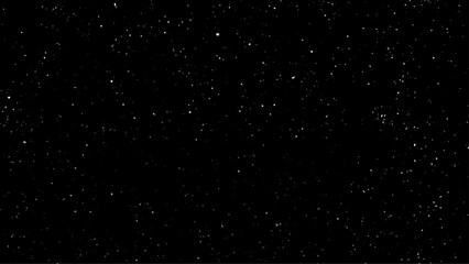 Falling small factured snow on a black background for use in a graphics editor as a layer for any image in the screen mode, blizzard texture, snow storm and snowfall 
