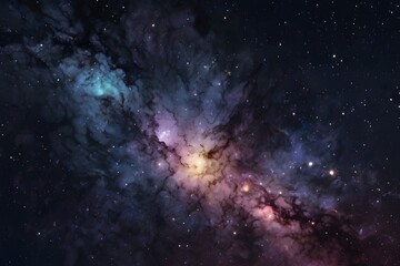 Stars and galaxy outer space sky night universe background Generative AI