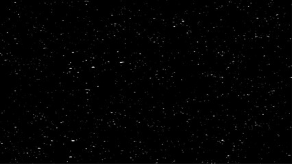 Falling small factured snow on a black background for use in a graphics editor as a layer for any image in the screen mode, blizzard texture, snow storm and snowfall 
