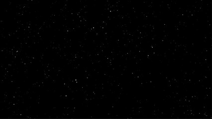 Starry night sky galaxy space background. Falling small factured snow on a black background for use in a graphics editor as a layer for any image in the screen mode, blizzard texture, snow storm and s