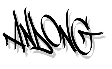 Obraz premium ANDONG city name sprayed graffiti isolated hand drawn style