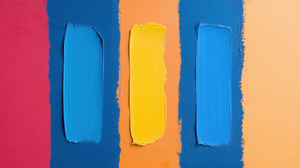 Fototapeta premium Abstract Paint Strokes in Vibrant Colors