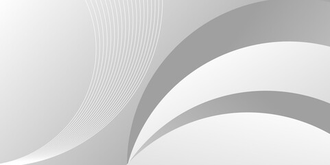 Modern abstract gradian background with transparent layers circle shape  gray and white color technology concept background. abstract template design Banner Pattern texture concept.