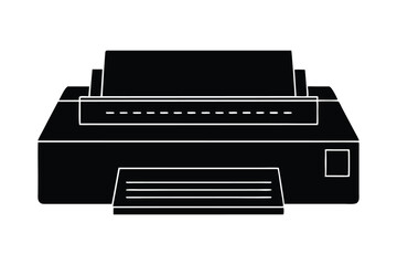 Dot matrix printer silhouette vector style illustration1.eps