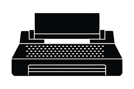 Dot matrix printer silhouette vector style illustration2.eps