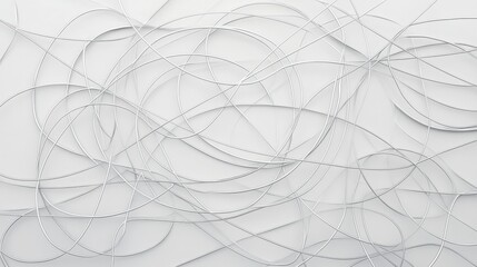 Abstract Conceptual Digital Design of Interconnected Lines on a White Background