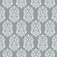Hand drawing Damask victorion Vintage Seamless textile pattern with decorative flowers