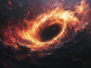 Fiery Cosmic Vortex: A Genesis of Inferno Generated AI