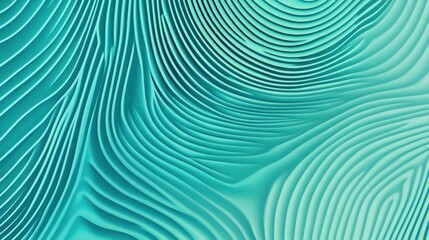 Abstract Teal Curving Lines: A mesmerizing digital artwork featuring flowing, concentric teal lines creating a hypnotic visual experience.
