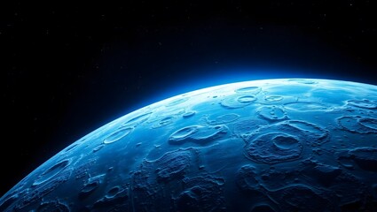 Cnematic portrait photograph of the moon's rugged surface, 