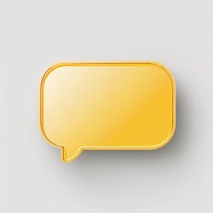 white speech bubble on yellow background