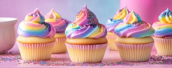 Vibrant Cupcakes Decorated with Colorful Ties for a Fun and Festive Celebration