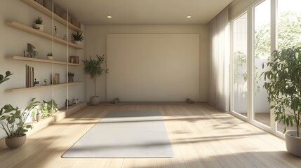 Serene Minimalist Yoga Studio Design With Natural Light