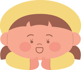 kindergarten cute children girl kid character